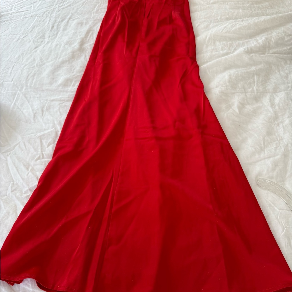 NWT ♥️ Elegant Strapless Red Evening Gown - Picture 10 of 12